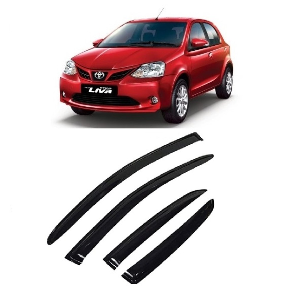 Rain Wind Door Visor Non Breakable Deflector Compatible with Etios Liva